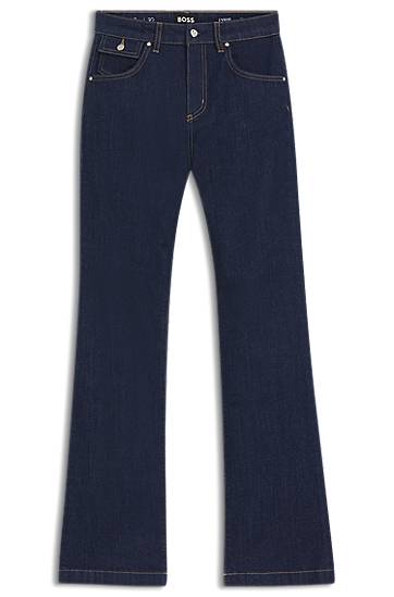 Jeans BOSS BOSS Bootcut Stretch Denim Jeans with Coin Pocket Mørkeblå | 50544989