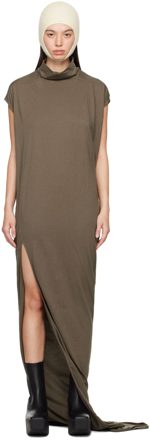 Kjole Rick Owens DRKSHDW Gray Edfu T Maxi Dress Grå | DS02D2518 RN, 0