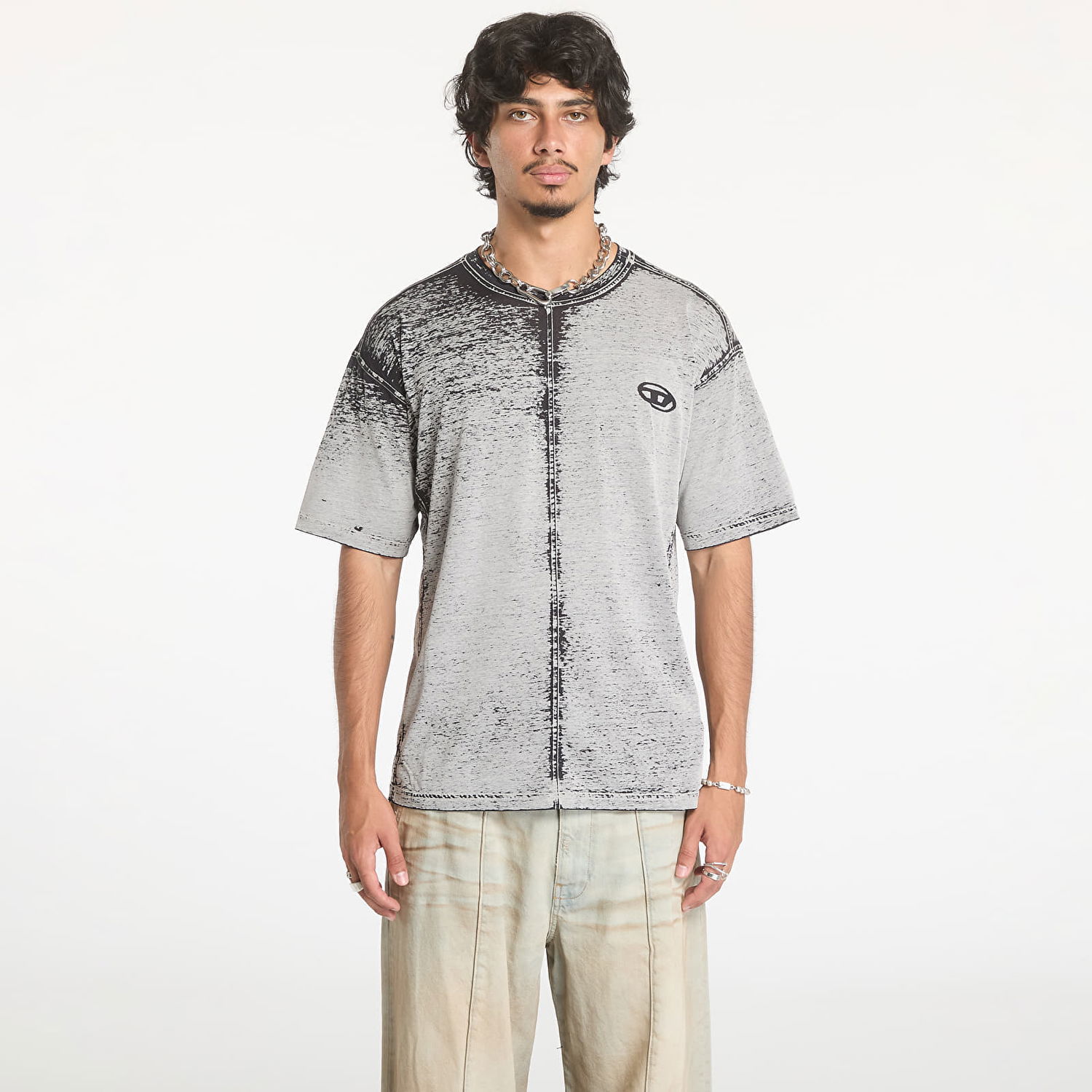 T-shirt Diesel T-Boxt-Dev T-Shirt Silver Sconce Grå | A14738_0DRAN Silver Sconce, 0