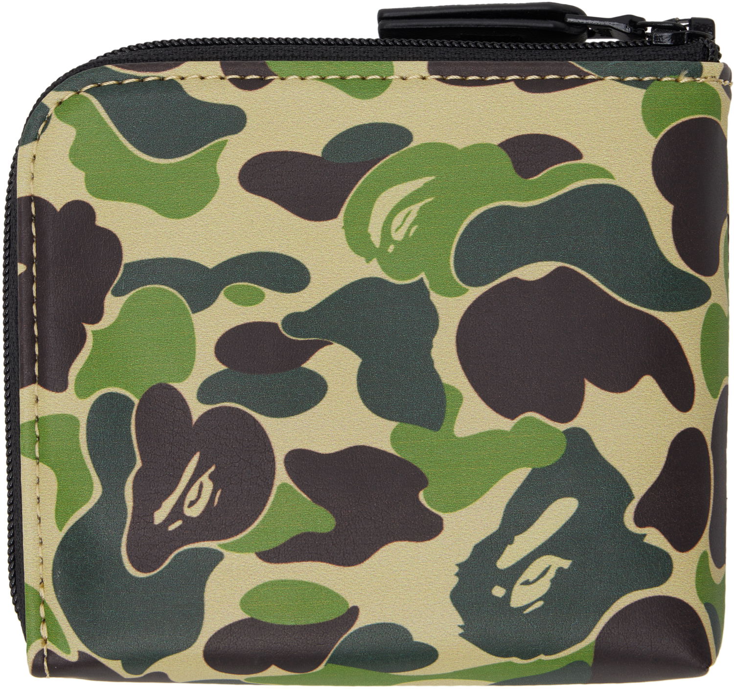 Tegnebog BAPE A Bathing Ape ABC Camo Mini Wallet Grøn | 001SGK801018M, 1