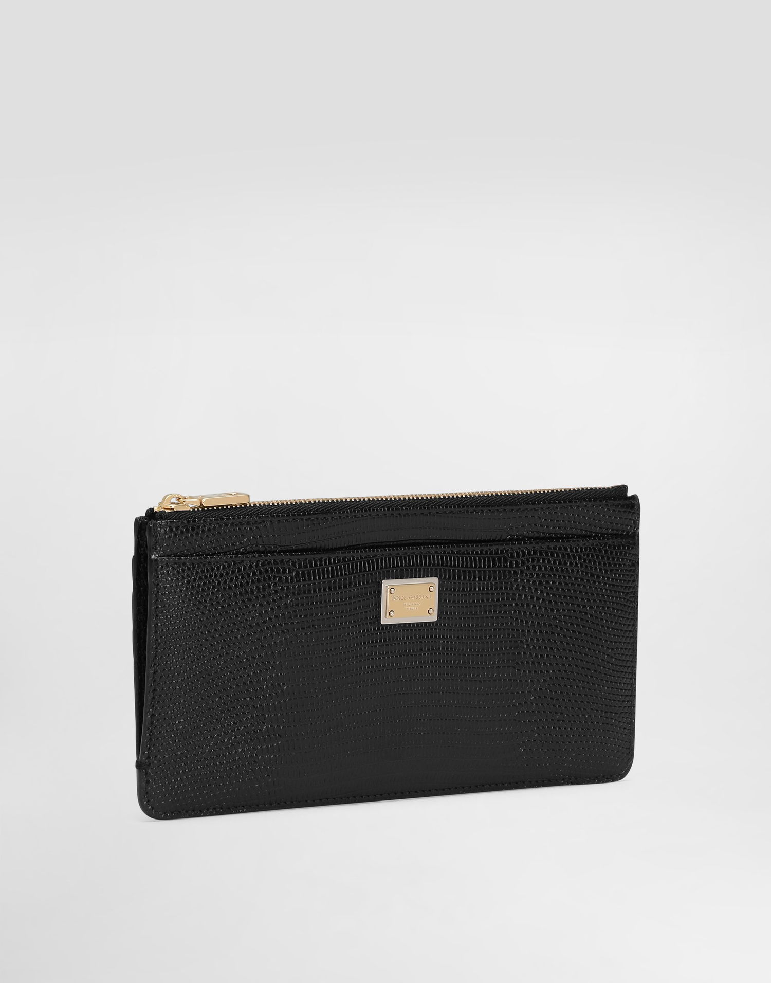 Tegnebog Dolce & Gabbana Dolce & Gabbana Iguana-Print Leather Card Holder Sort | BI1265A109580999, 1