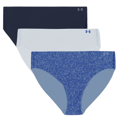 Trusser Under Armour Under Armour Print 3-Pack Hipster Blå | 1383898-402, 0