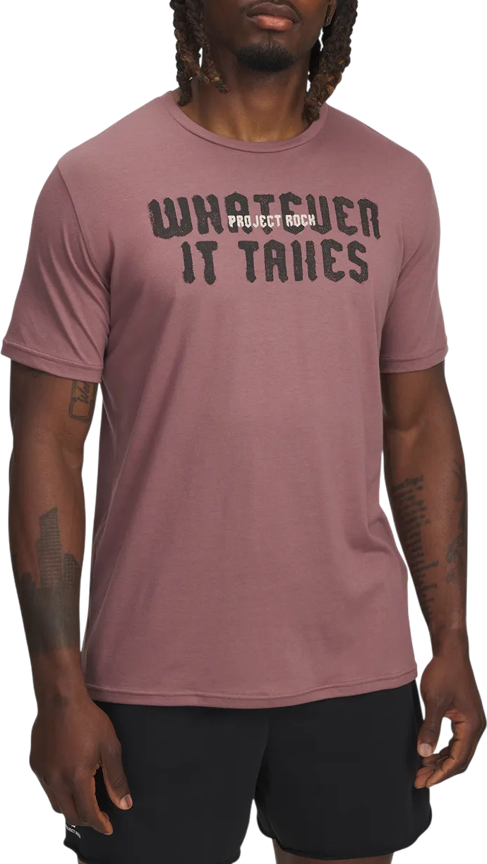 T-shirt Under Armour Project Rock Q3 T-Shirt Lilla | 6005046-651