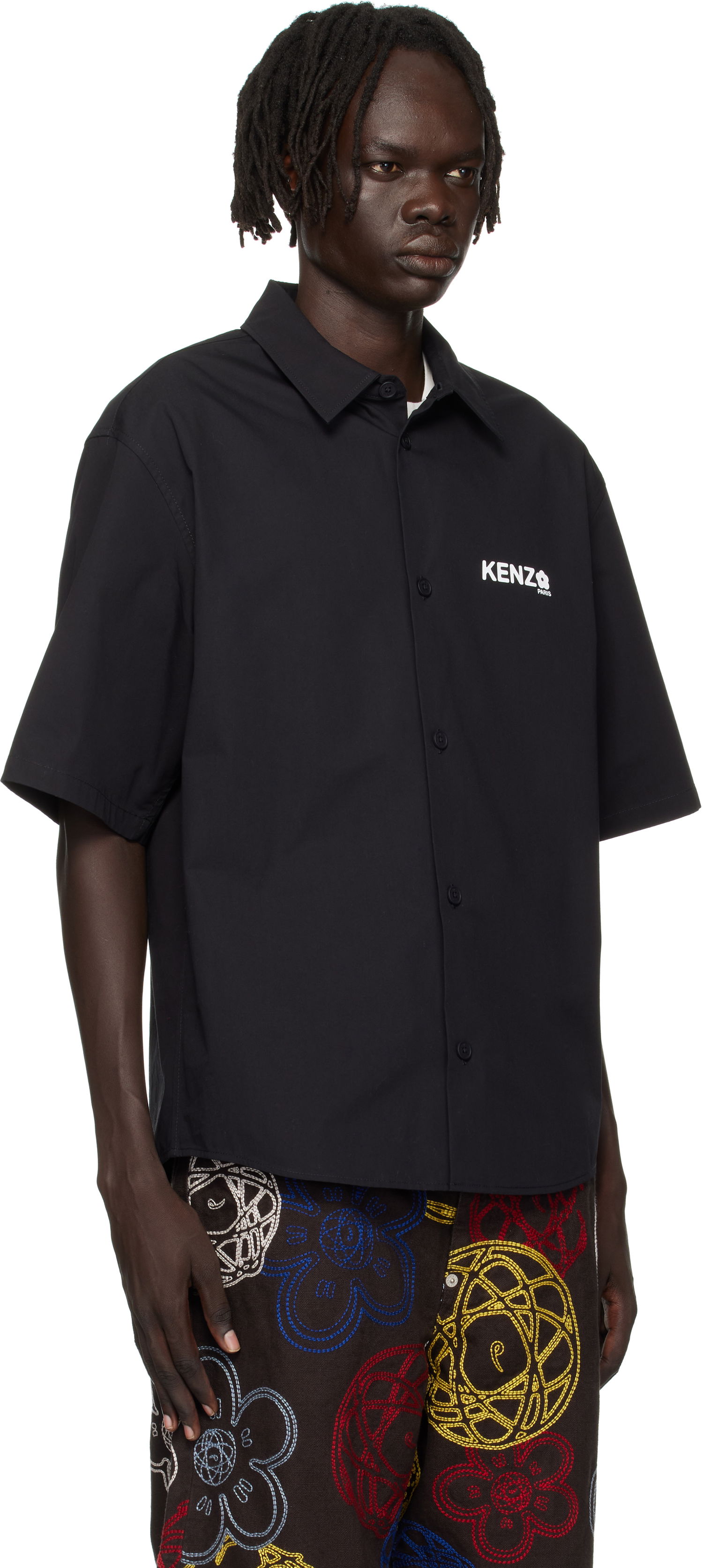 Skjorte KENZO Kenzo Paris 'Boke Flower 2.0' Button-Up Shirt Sort | FF55CH1299LP, 1