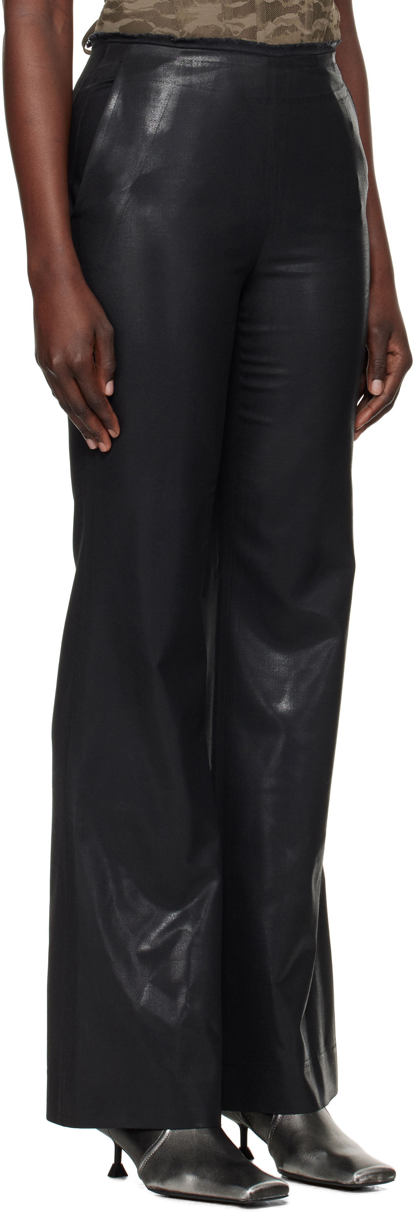 Bukser Diesel Black P-Lumys Flare Pants Sort | A16558 0NKBV, 1
