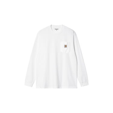 T-shirt Carhartt WIP L/S Pocket T-Shirt Hvid | I030437_02_XX, 6