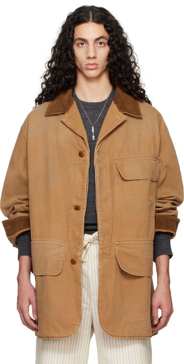 Jakke Maison Margiela Maison Margiela Corduroy Collar Waxed Jacket Brun | S50AM0625 M35206, 0