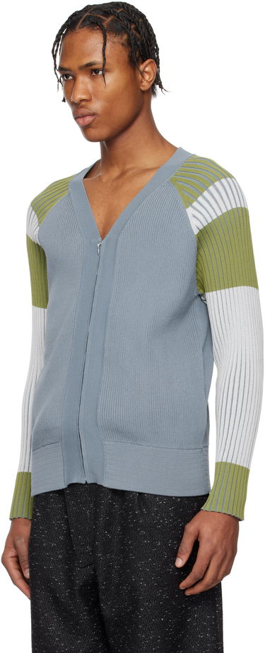 Sweater KIKO KOSTADINOV Kiko Kostadinov Inex Zip Cardigan Blå | KKSS25KN03-114, 3