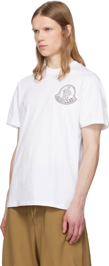 T-shirt Moncler Moncler Archivio Creativo T-Shirt Hvid | K10918C0005689AJS, 3