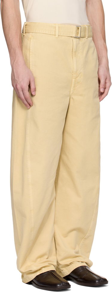 Bukser LEMAIRE Lemaire Twisted Belted Trousers Gul | PA326 LD1045, 1