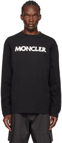 Black Logo Appliqué Long Sleeve T-Shirt