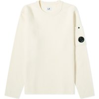 Sweater C.P. Company Lens Lambswool Crew Knit "Gauze White" Beige | 15CMKN093A-005504A-103, 1