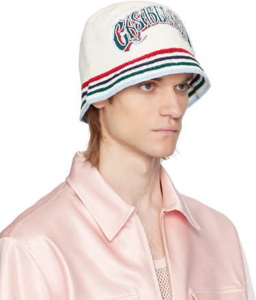 Hat Casablanca Casablanca Gothic Crochet Bucket Hat Hvid | AS25-HAT-078-01, 1