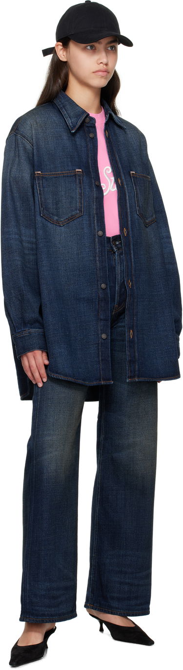 Skjorte Acne Studios Acne Studios Denim Button-Up Shirt Blå | CB0112-, 3