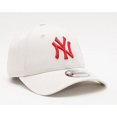Kasket New Era 9FORTY MLB League Essential New York Yankees - Stone / Red Hvid | 60240312, 0