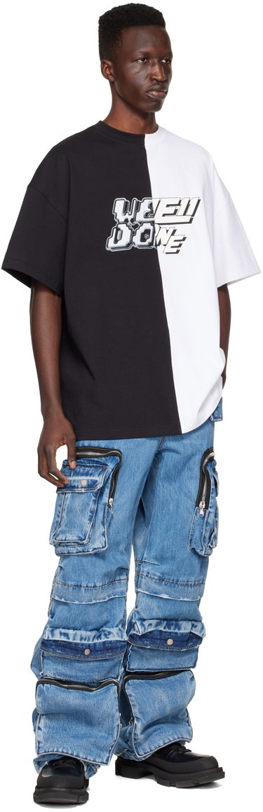 T-shirt We11done Half & Half T-Shirt Hvid | WD-TT1-22-558-U-BW, 3