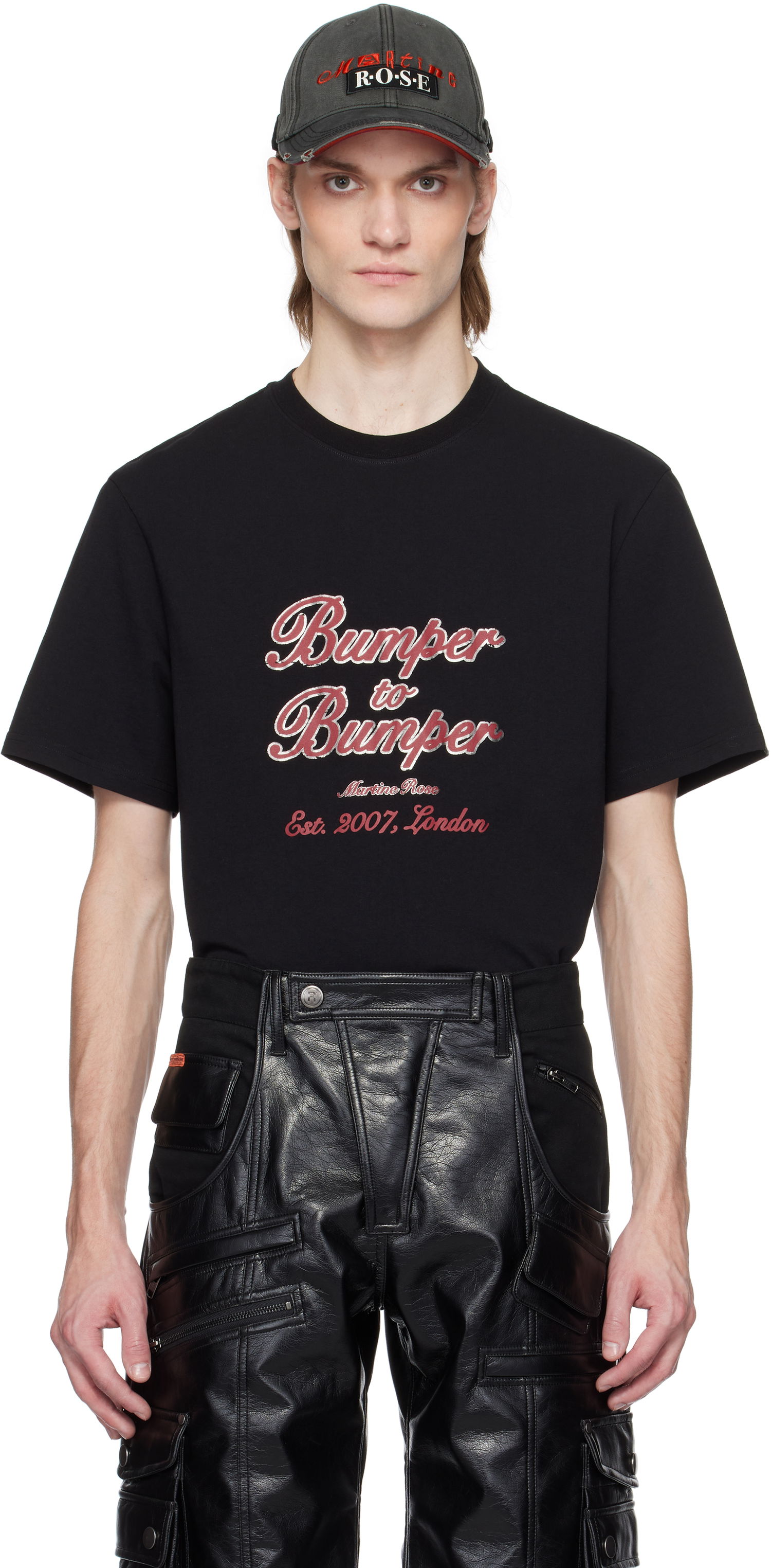 T-shirt Martine Rose Martine Rose Bumper to Bumper Classic T-Shirt Sort | 603JE03001E, 0