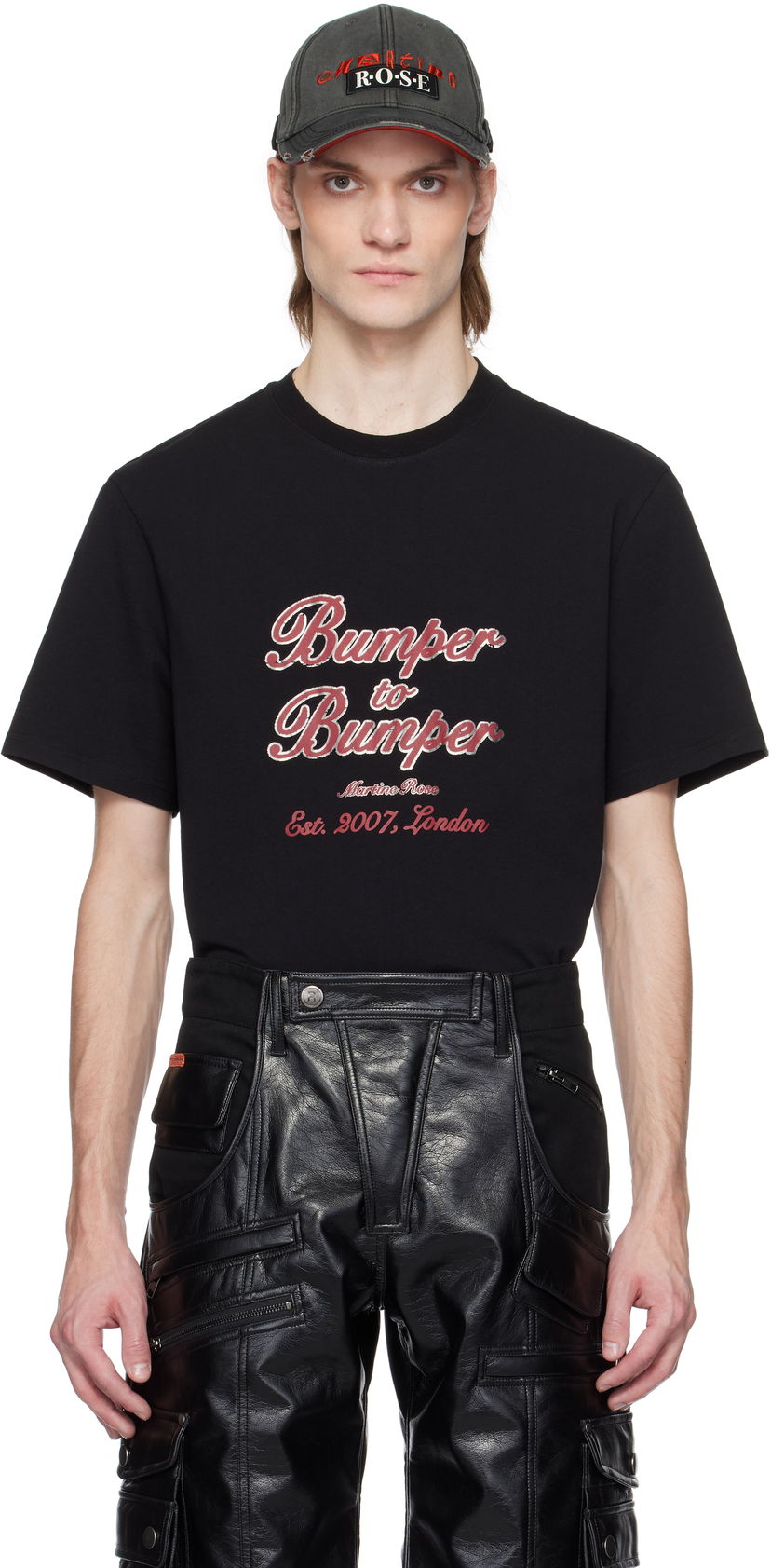 T-shirt Martine Rose Martine Rose Bumper to Bumper Classic T-Shirt Sort | 603JE03001E