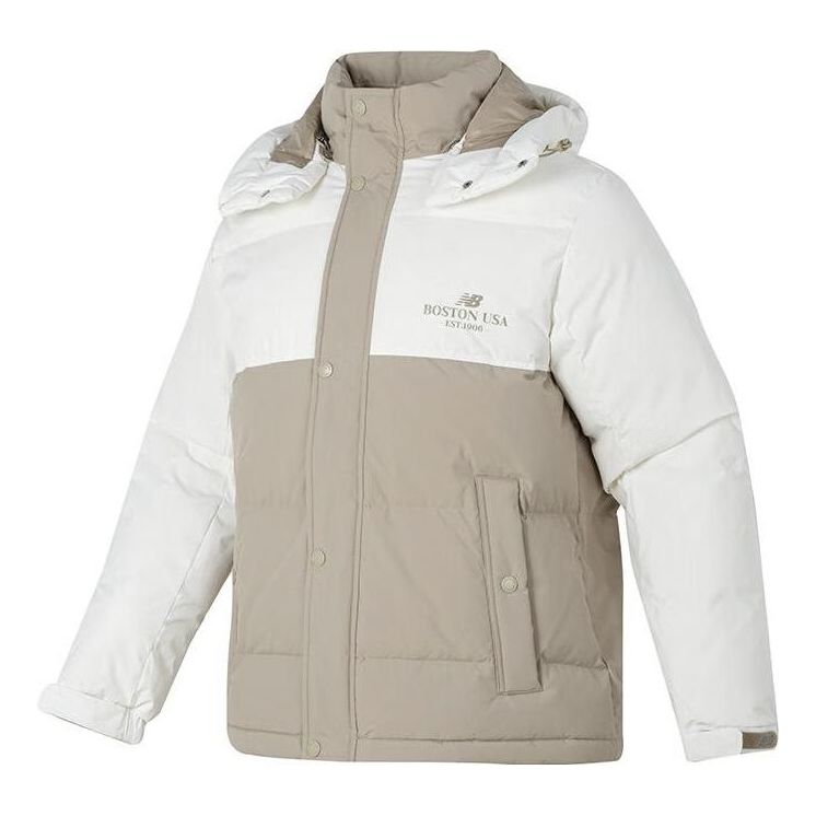 Puffer jakke New Balance Down Jacket Beige | AMJ34301-CIC