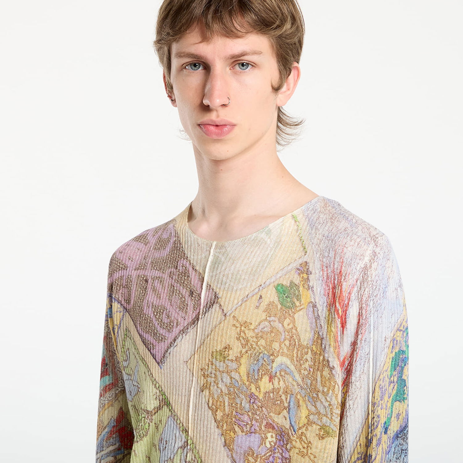 Sweater Diesel Diesel K-Renton Knitwear Long Sleeve T-Shirt Flerfarvet | A19633_0JLCP 7BDA, 1