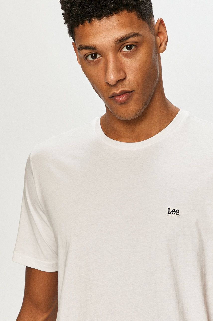T-shirt Lee Patch Logo Tee Beige | L60UFQ12, 0