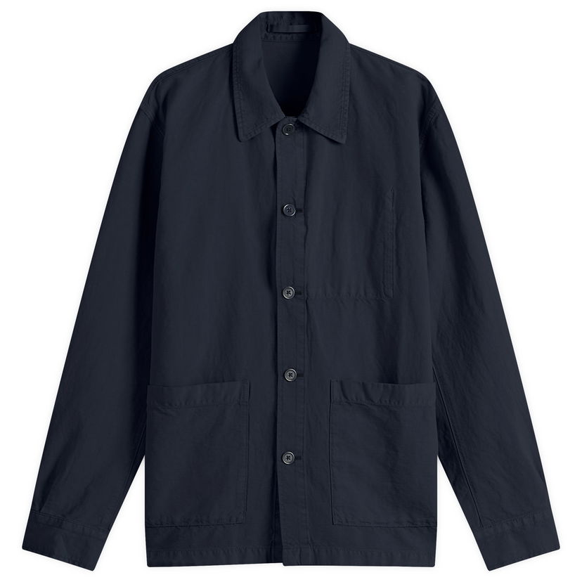 Skjorte NORSE PROJECTS Julian Cotton Linen Overshirt, Size Large Mørkeblå | N40-0823-7004