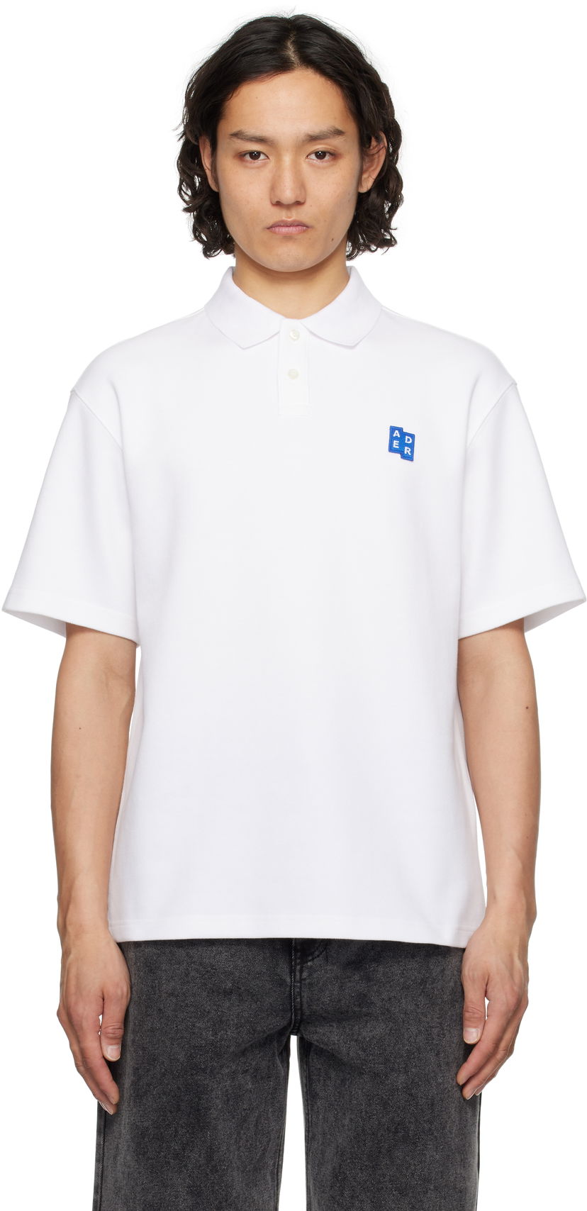 Polo skjorte ADER ERROR ADER error TRS Tag 01 Polo Hvid | BO42FYPL0201WH