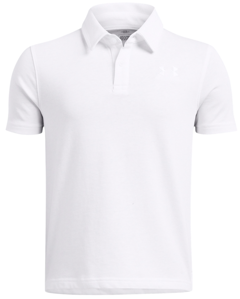 Polo skjorte Under Armour Under Armour B Icon Polo Shirt Hvid | 1387073-100