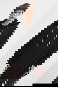 Rick Owens DRKSHDW Tommy Hustler Oversized Layered Sleeve Hoodie