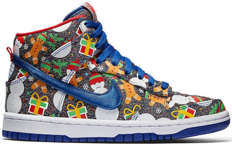 Sneakers og sko Nike SB SB Dunk High Concepts Ugly Christmas Sweater (2017) Flerfarvet | AO1559-446