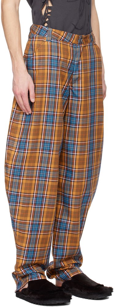 Bukser Collina Strada Collina Strada GRR Plaid Trousers Orange | XX6428, 1