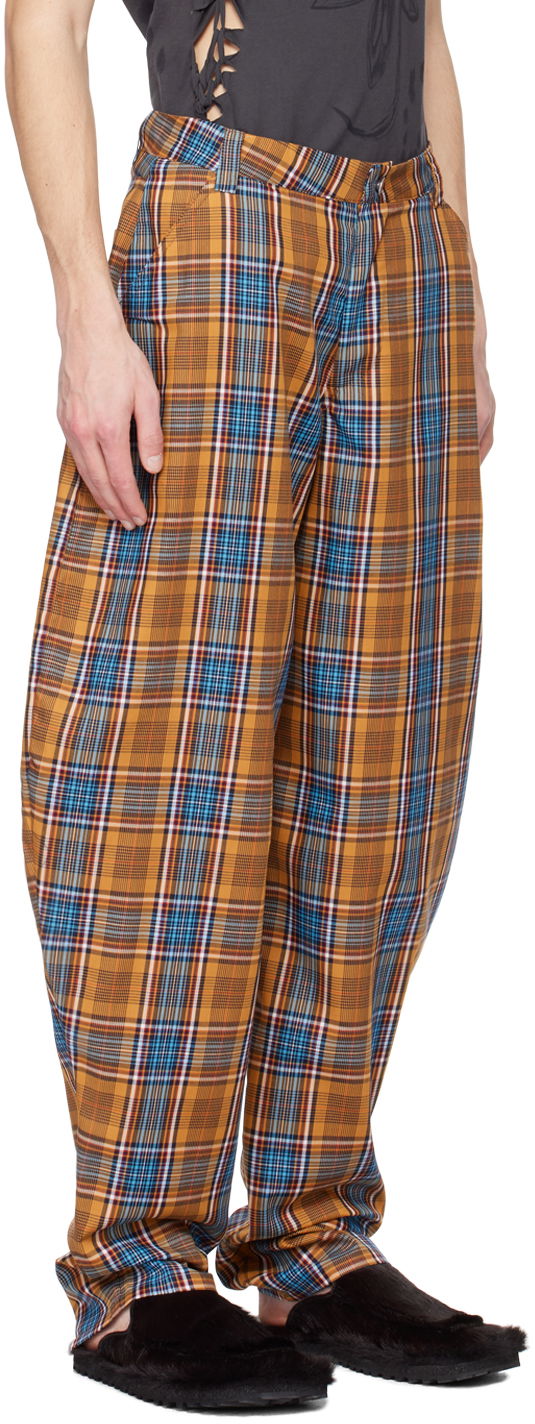 Bukser Collina Strada Collina Strada GRR Plaid Trousers Orange | XX6428, 1