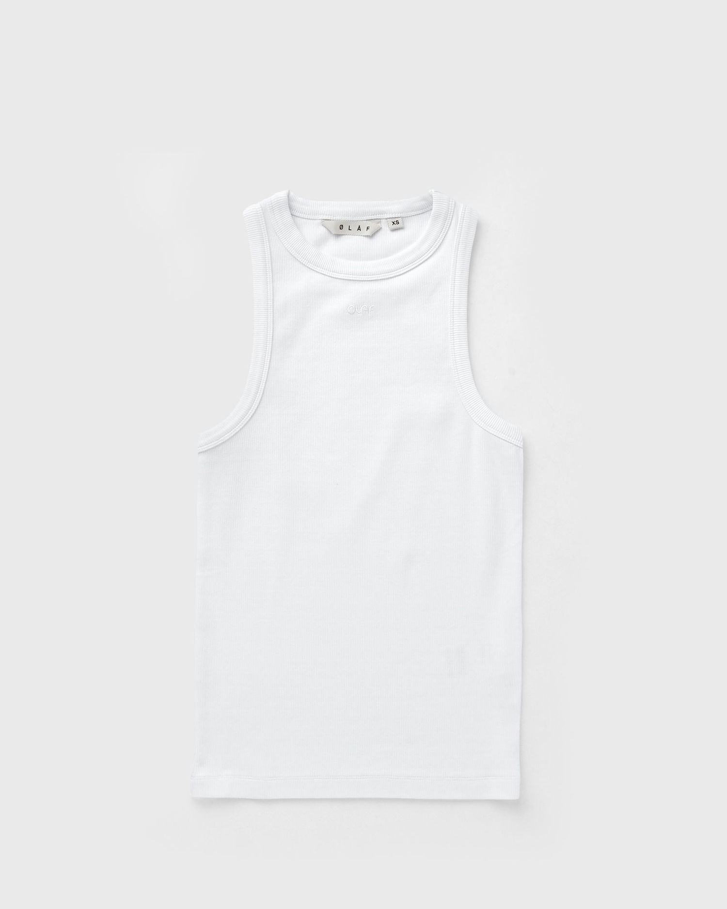 Tanktop ØLÅF Women's Ribbed Tank Top Hvid | W210107-OPTICAL-WHITE, 0