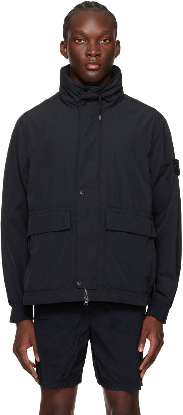 Jakke Stone Island Patch Jacket Sort | 801541626