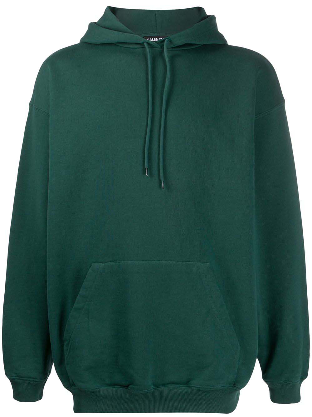 Sweatshirt Balenciaga Logo Print Hoodie Grøn | 570798THV793230, 0