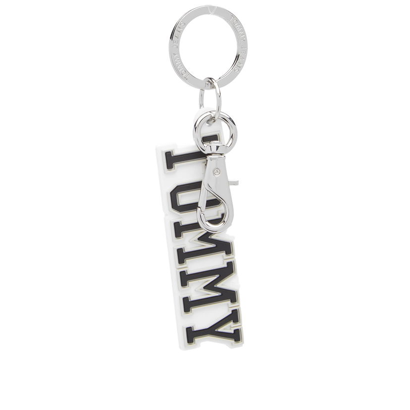 Nøgleringe Tommy Hilfiger Logo Keyring Hvid | AW0AW14980AEV