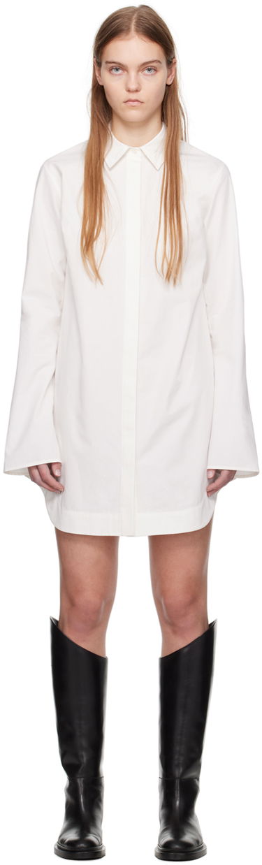 Kjole Loulou de Saison Loulou de Saison Eknath Mini Shirt Dress Hvid | EKNATH, 0