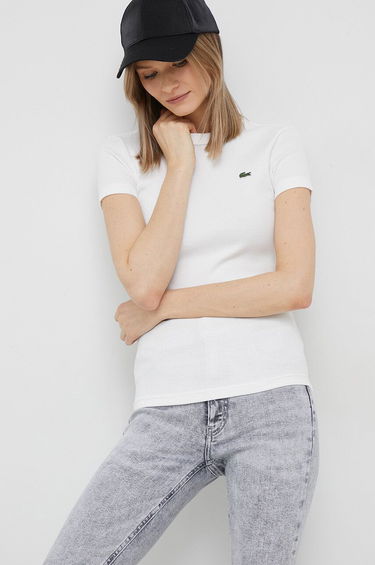 T-shirt Lacoste Slim Fit Organic Cotton T-Shirt Hvid | TF5538, 0
