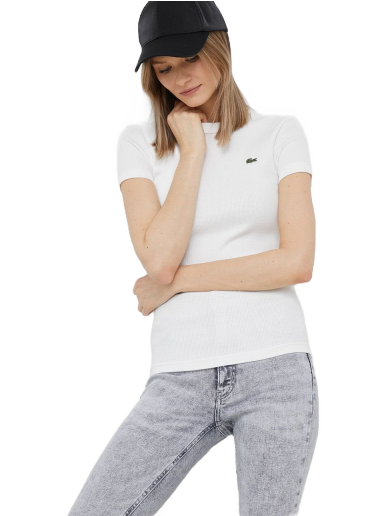 T-shirt Lacoste Slim Fit Organic Cotton T-Shirt Hvid | TF5538
