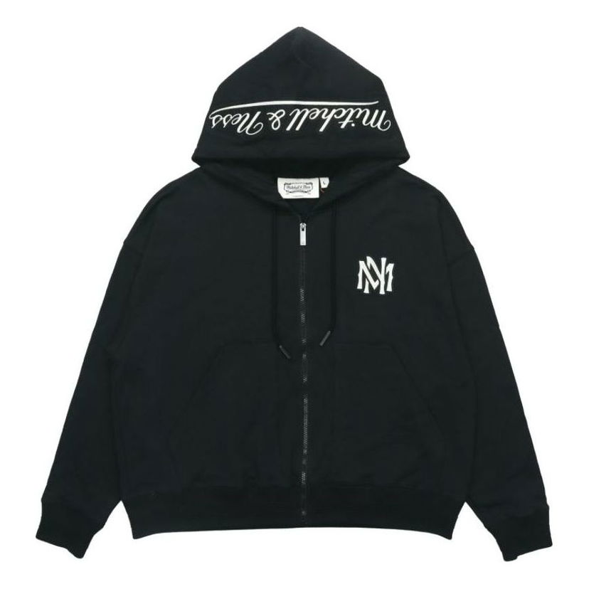 Sweatshirt Mitchell & Ness Mitchell & Ness NY Logo Zip Hoodie Sort | MNRQAWTOHC010-BLK
