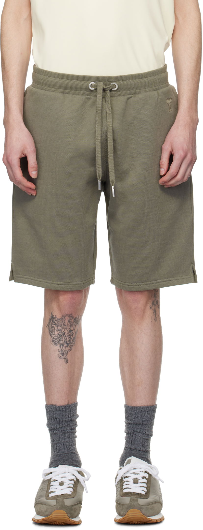 Shorts AMI AMI Paris De Coeur Dye Shorts Grøn | HSO674.747