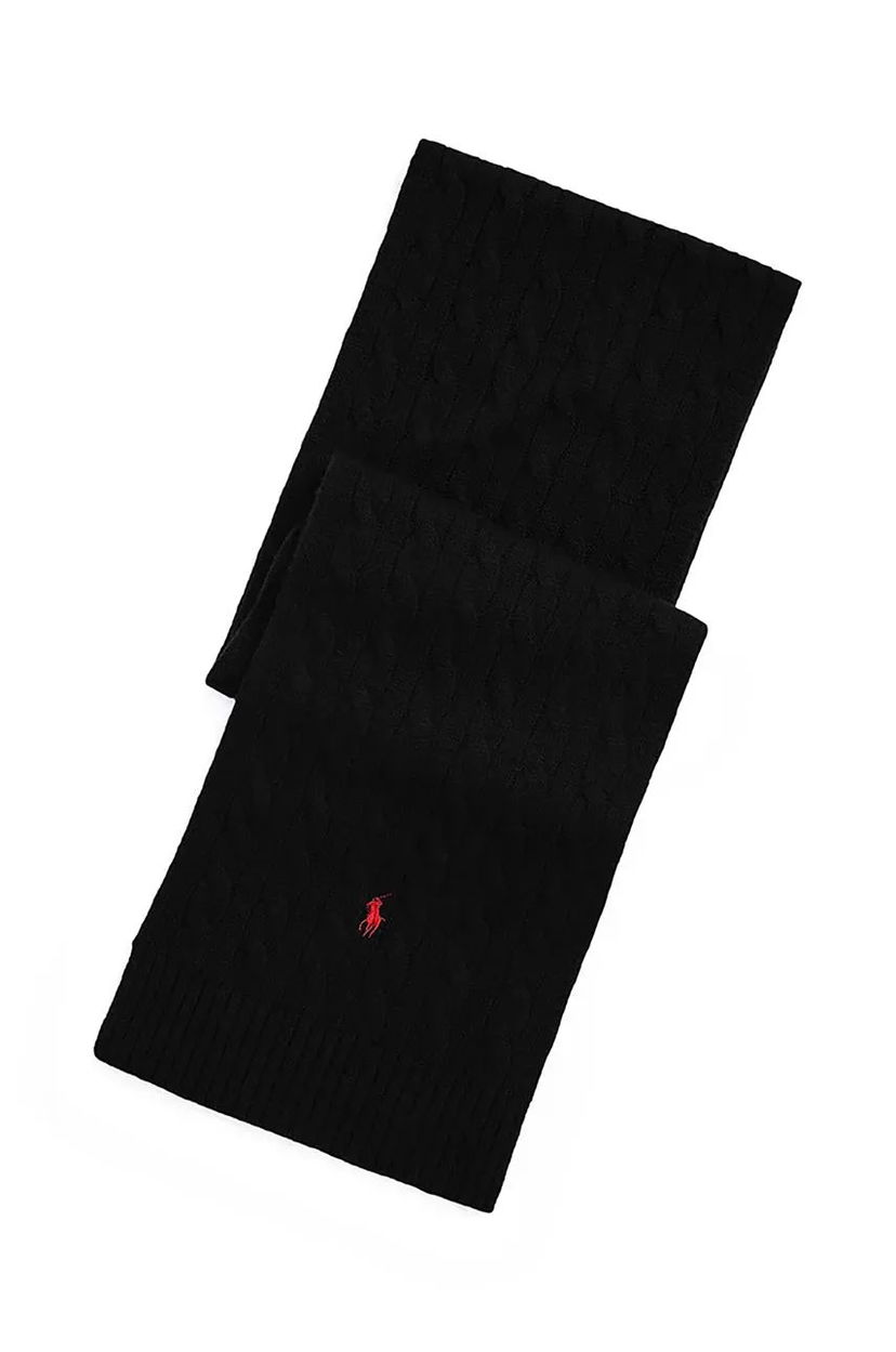 Tørklæde Polo by Ralph Lauren Cable Scarf Sort | 449959345