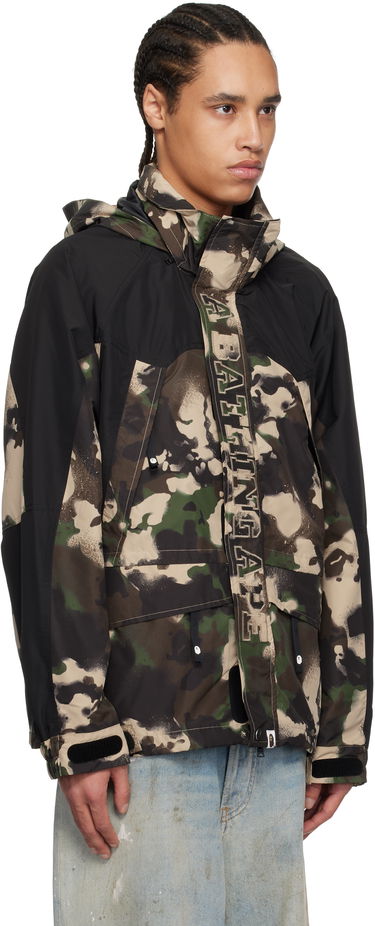 Vindjakke BAPE A Bathing Ape Map Camo Snowboard Jacket Grøn | 001LJL301313M, 1