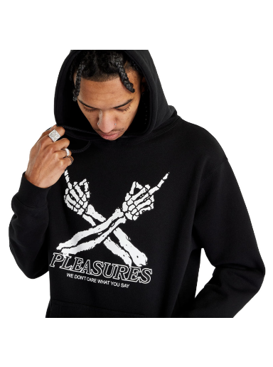 Sweatshirt Pleasures Don't Care Hoodie Sort | P23SP052 BLACK