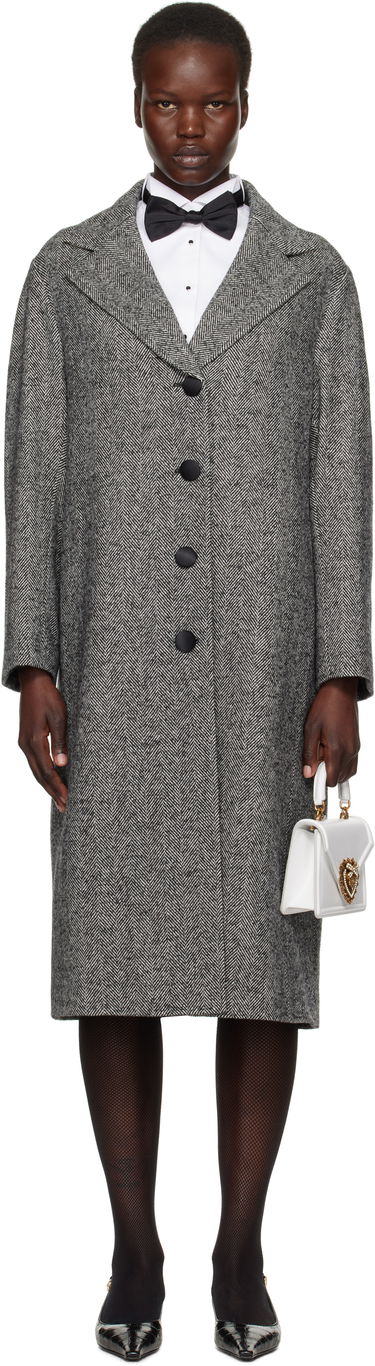Frakker Dolce & Gabbana Mixed Wool Long Coat Grå | F0F1NT FCMC3, 0