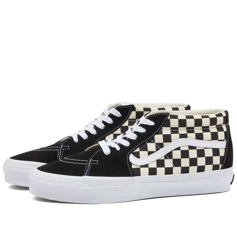 Skateboarding Vans Men's Sk8-Mid Reissue 83 Sneakers in Lx Checkerboard Black/Off White, Size UK 10 | END. Clothing Sort | VN000CQQ2BO