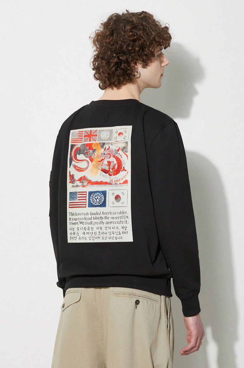 Sweatshirt Alpha Industries Sweatshirt With Print Sort | 136300