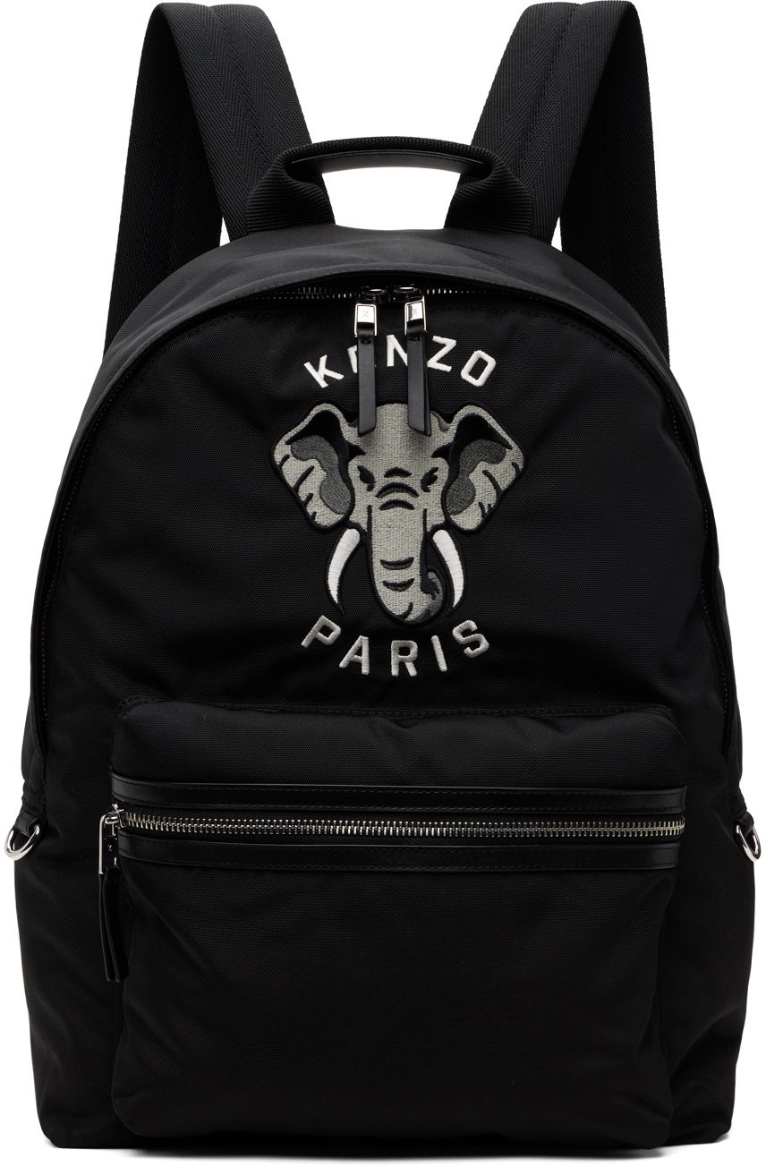 Rygsæk KENZO Paris Logo Backpack Sort | FE55SA613F21, 0