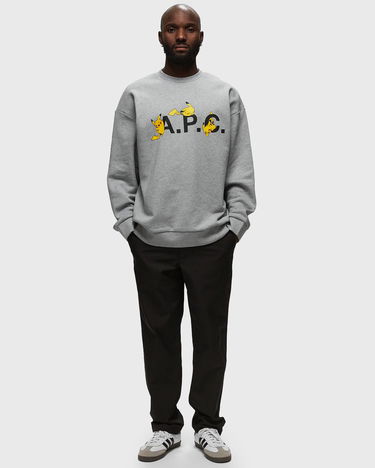Sweater A.P.C. Pokémon Pikachu x Crewneck Grå | COGVF-H27863-PLB, 2