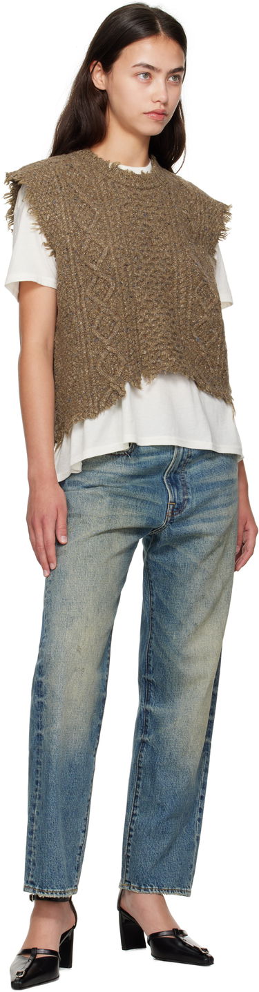 Sweater R13 R13 Boyfriend Cable Knit Wool Vest Brun | R13WY228-Y209A, 3